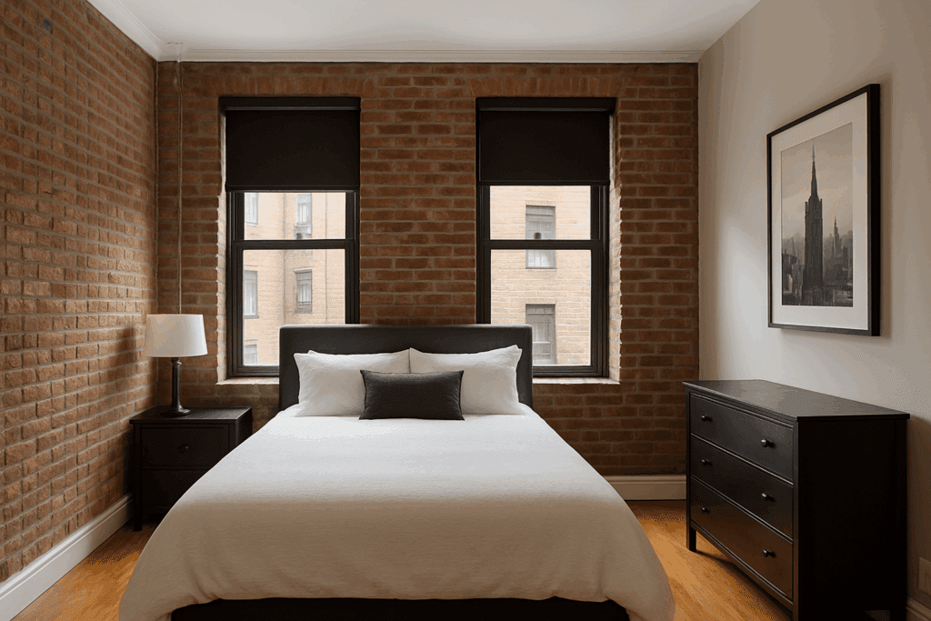 Bedroom in NYC with blackout shades NYC 