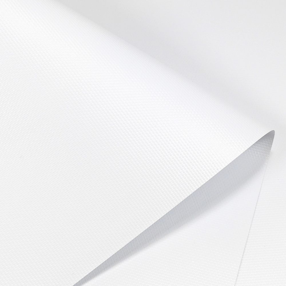 White blackout shade fabric